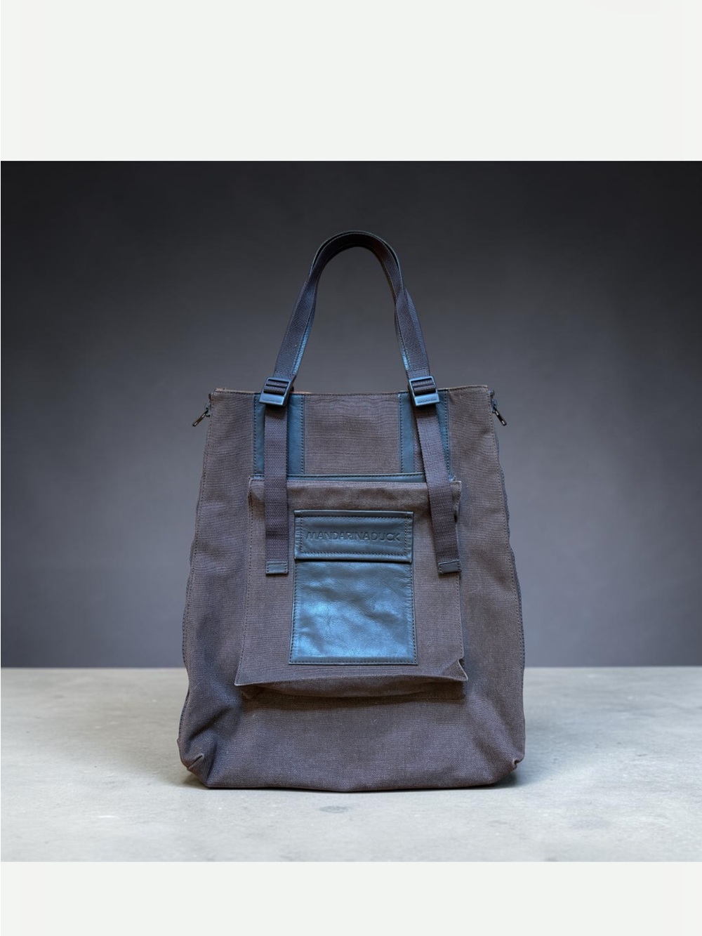 Mandarina Duck | Chocolate Canvas Tote Bag